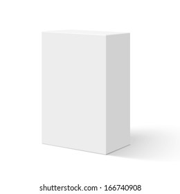 Blank box isolated on white background. Vector illustration