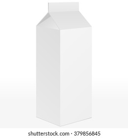 Blank box isolated on white background. Vector illustration.