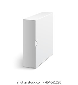 Blank box isolated on white background. Vector illustration