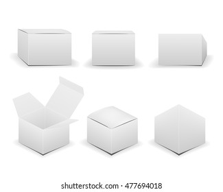 Blank box isolated on white background. Vector illustration.