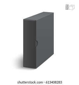 Blank box isolated on white background. Vector illustration