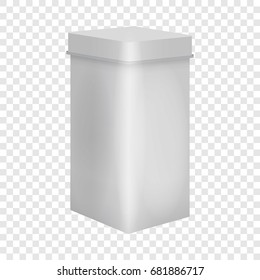 Blank box mockup. Realistic illustration of blank box vector mockup for web