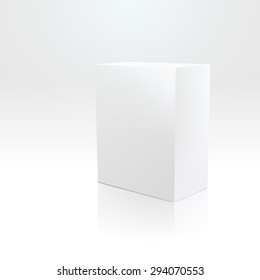 Blank box on white background vector illustration