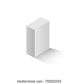 Blank box on white background. Vector illustration, eps10