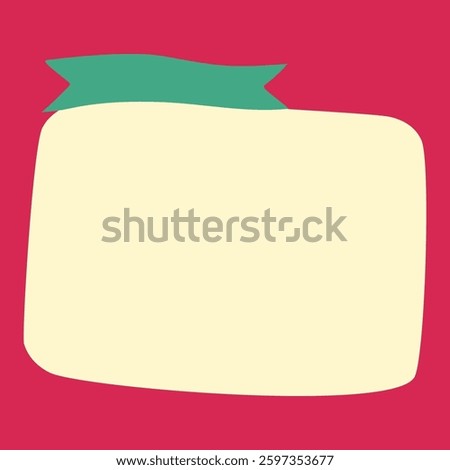 Blank box template for Text banner for education