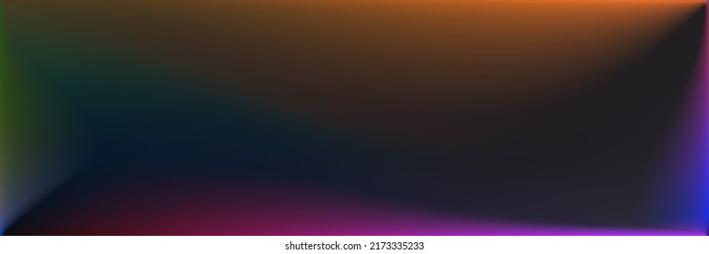 Ilustración De Textura Borrosa Natural Brillante. Fondo de Oficina Vivid Dark. Malla de gradiente ondulada de neón oceánico. Malla de degradado ondulada multicolor. Vibrante fondo de superficie suave arcoiris.
