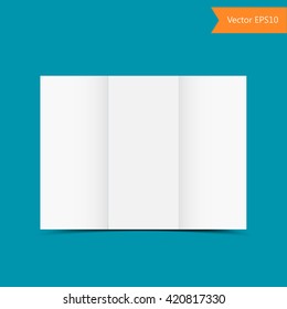 Blank brochure, booklet or flyer. Vector EPS10
