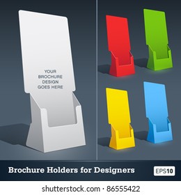 Blank Brochure Holder Template For Designers.