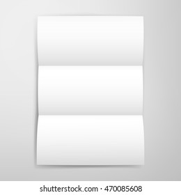 Blank Brochure Template. Vector Illustration of Brand Identity Trifold Design for Presentation.