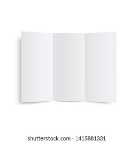 Blank brochure template. Vector mockup brochure. Front view. - stock vector.