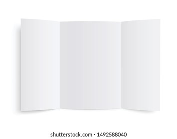 Blank brochure template. Vector mockup brochure. Front view. - stock vector.