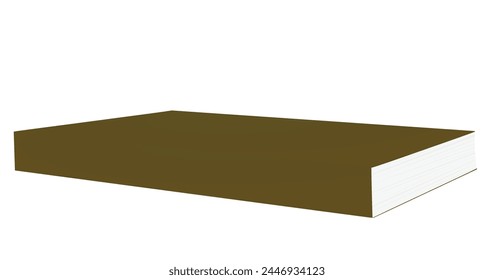 Blank brown book. vector illustration