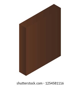 Blank brown box icon. Isometric of blank brown box vector icon for web design isolated on white background