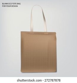 blank brown ECO tote bag. Template for your design