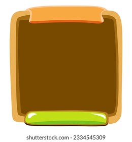 Blank brown frame template. Infographic template design. 
cartoon style.