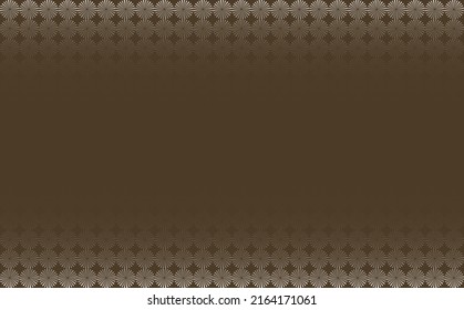 Blank brown logo with copyspace and flower pattern as a frame. Suitable for card, cover, and backdrop.