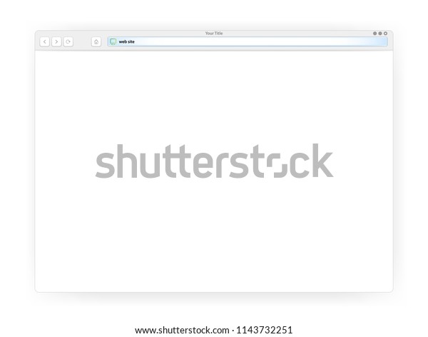 Blank Browser Page Browser Design Template Stock Vector Royalty Free