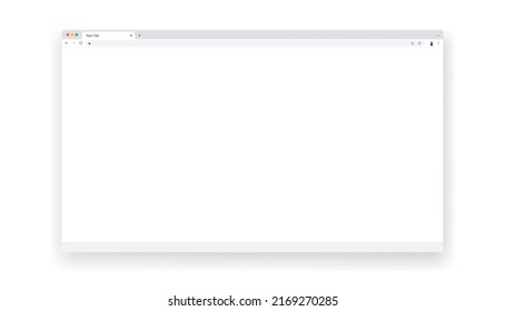 Blank browser window - Unbranded web frame mockup. Realistic vector illustration