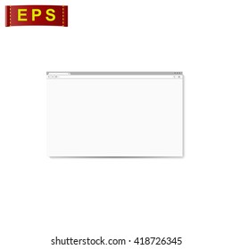 blank browser window, vector web browser, mock up website 