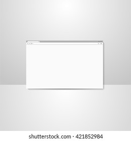 Blank Browser Window, Vector Web Browser, Mock Up Website 