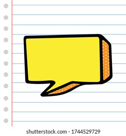 Blank Bubble Speech Doodle Hand gezeichnet Objekt Illustration Design