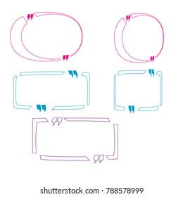 blank bubble speech quote box template design illustration isolated