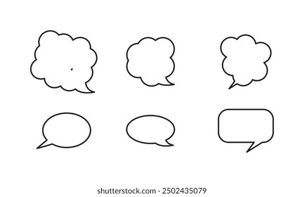 Blank bubble speech vector illustration with simple design. Bubble speech template