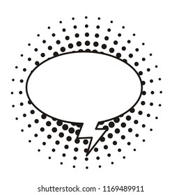 Blank bubble text with halftone