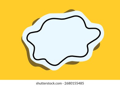 Etiqueta engomada del texto de la burbuja en blanco. eps