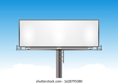 Blank Bulletin billboard realistic vector illustration