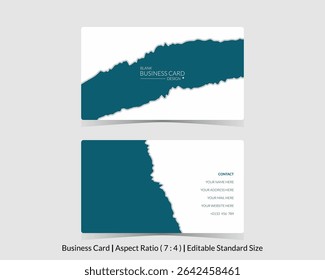 blank business card design template