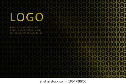 Blank for a business card, in golden colors. Abstract geometric banner background. Gold and black colors stylish corporate identity letterhead. Modern design of the form.