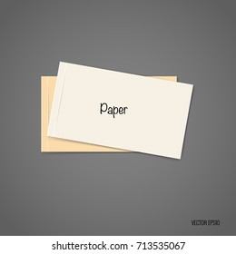 Blank business card. Blank mockup design. Vector illustration.