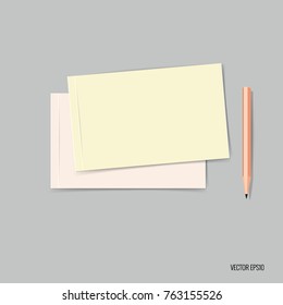 Blank business card. Blank mockup design. Vector illustration.