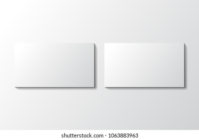 Blank Business Card. Mockup Of Two Horizontal Business Cards