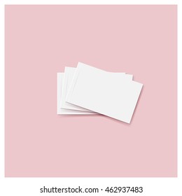 Blank business card. Ready for your design. Vector illustration.