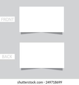 Blank business card with shadow