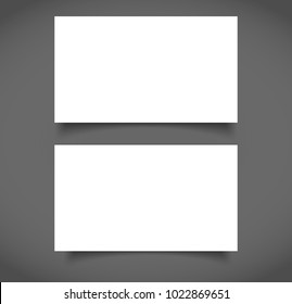 Blank Business Card With Shadow Mockup Cover Template