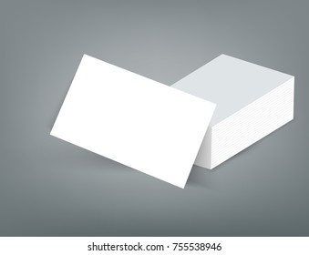 Blank business card with shadow mockup cover template