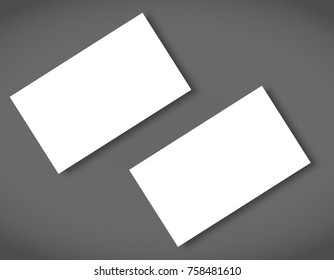 Blank Business Card With Shadow Mockup Cover Template