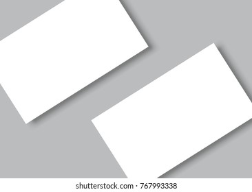 Blank Business Card With Shadow Mockup Cover Template