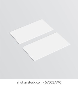 Blank business cards mockup. Vector template for branding identity