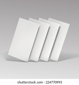 Blank business cards. Promotion of company brand. Vector illustration EPS10.