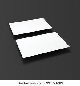 Blank business cards. Promotion of company brand. Vector illustration EPS10.