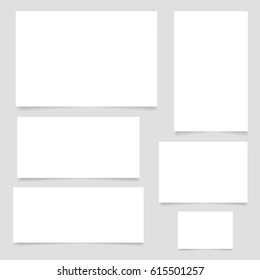 Blank business cards set. Vector illustration.