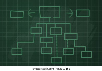 Blank Business Organization Chart - Board - Stock Image