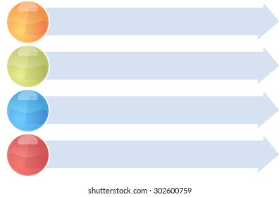 blank business strategy concept infographic arrow list diagram illustration four 4 steps