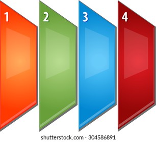 blank business strategy concept infographic diagram perspective panels numbered points illustration four 4