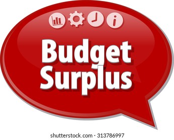 Blank business strategy concept infographic diagram illustration Budget Surplus