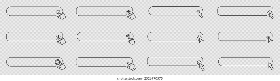 Blank button with click cursor collection